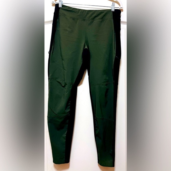 Ladies Magellan Black/Green Leggings, size large. - Picture 1 of 3